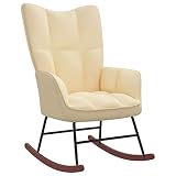 Además, con el apoyo de una estructura y patas de acero, junto con rieles mecedores de madera, la silla de sala es estable y duradera.