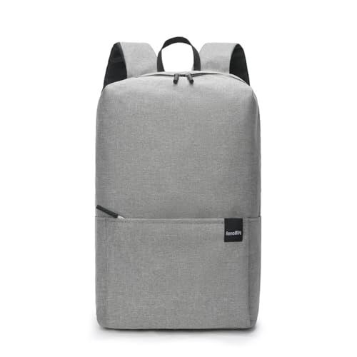 Mochila para laptop feminina, bolsa de viagem para mulheres, mochila de mão para homens, item pessoal de trabalho, casual, caminhada, mochila para o dia, Cinza, Large, Cinza