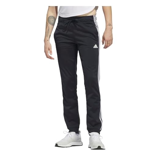 adidas Women's Size Essentials Warm-Up Slim Tapered 3-Stripes Tracksuit Bottoms, Legend Ink, X-Large/Tall