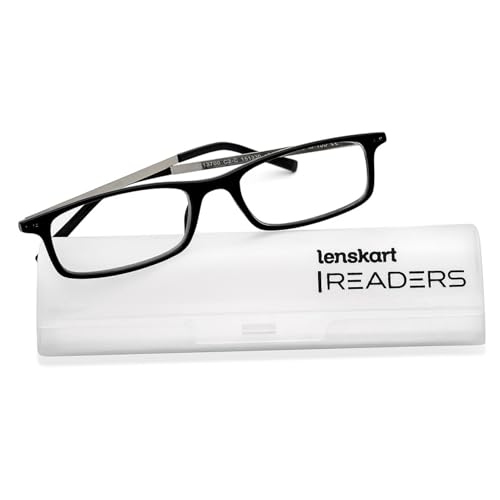 Image of Lenskart Reading Glasses | Men & Women | Rectangular Full Rim | + 1 Power | LR E13701