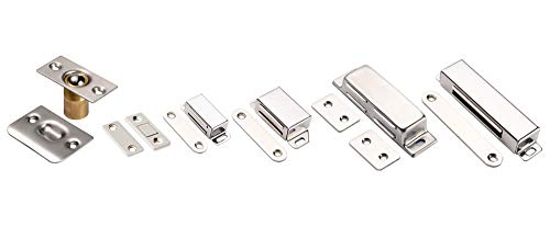Mousike Magnetic Door Catch Heavy Duty, Stainless Steel Closet Catches with Strong Magnetic, Cabinet Magnets 50 lbs (4Pack)