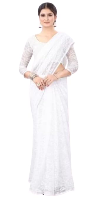 Image of Designer White saree-011