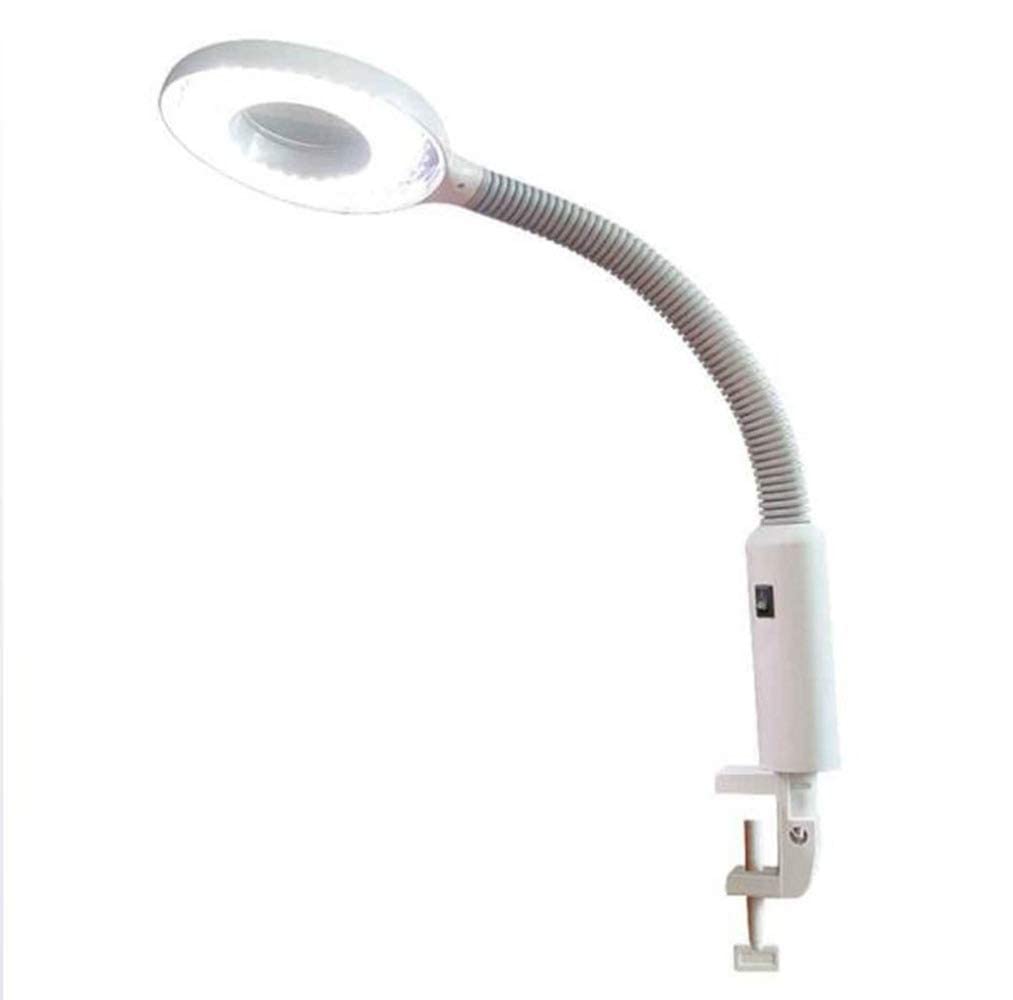 5X Grande loupe Support-loupe Lampe Lampe de Travail Support de Montage Pince Mains Libres Lampe loupe avec 74 lumières LED à économie d'énergie