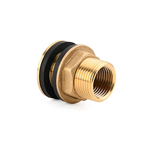 Luckyweld 2 Pcs Brass Bulkhead Fitting thumb #3