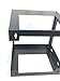 Raising Electronics 9U Wall Mount Open Frame 19 Inch Server Equipment Rack Threaded 15 Inch Depth Black (9U)