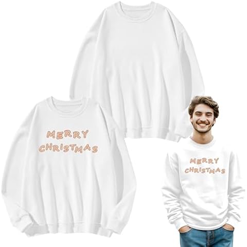 AiDiYGECO 2pcs sublimation crew neck sweatshirt white polyester crewneck sweatshirts hoodies men Cover