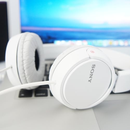 Image of SONY Over On Ear Best Stereo Extra Bass Portable Headphones Headset for Apple iPhone iPod / Samsung Galaxy / mp3 Player / 3.5mm Jack Plug Cell Phone (White)