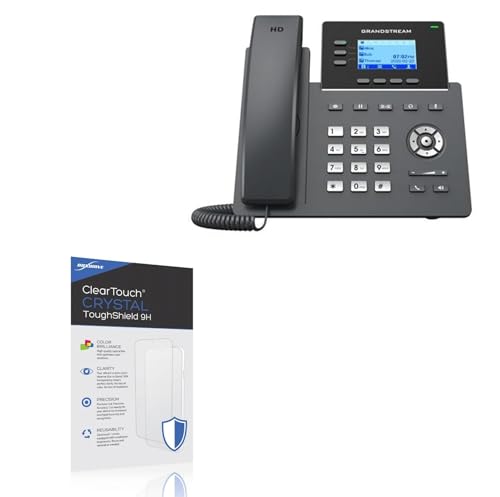 BoxWave Screen Protector Compatible With Grandstream GRP2603 - ClearTouch Crystal ToughShield 9H (2-Pack), Clear 9H Tough Flexible Film Screen Protector