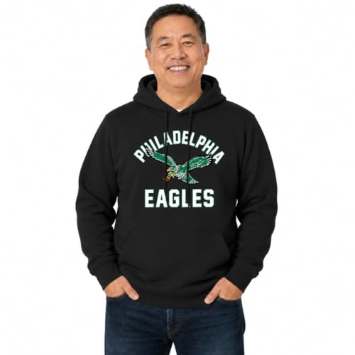 Team Fan Apparel NFL Sweat à Capuche Rétro Noir Grand