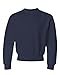 Jerzees Youth Fleece Crew Sweatshirt, J Navy, Small