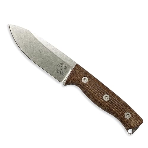 White River Ursus Cub, Natural Burlap Micarta Handle