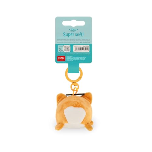 LEGAMI - Porte-clés Super Soft! Thème Corgi, Porte-clés en Peluche, Pendentif avec Message gravé et Mousqueton en Zinc, 7x11 cm – vue 5