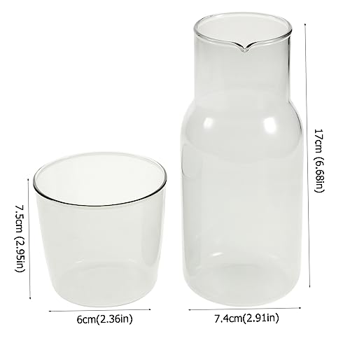 Set de 4 vasos de vidrio únicos resistentes al calor miniatura 2