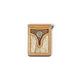 ARIAT Bifold Money Clip Calf Hair Basketweave Wallet, Natural