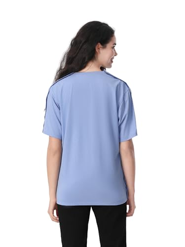 Image of Magnetic Buttons Post Shoulder Surgery Recovery Shirt for Men V-Neck Tear Away Adaptive Chemo Port Clothing for Women