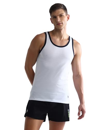 Image of U.S. Polo ASSN. Men's PV002 Cotton Stretch Anti Bacterial Premium Vest