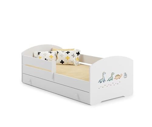 1001jouets Milleetunjouets Lit Enfant 140x70 Dinosaures tiroir de Rangement avec Matelas
