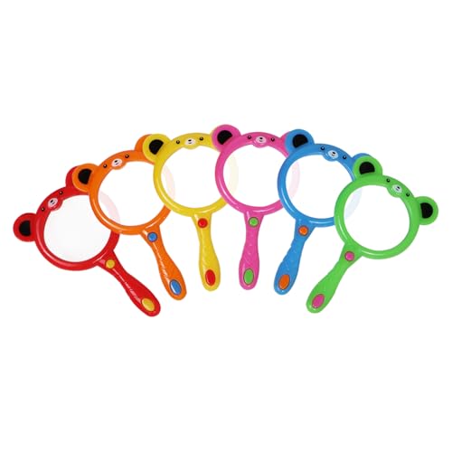 ChierLyn 6 Stück Lupe Kinder Kinderlupe 5X Mini Lupen für Kinder Detektiv Party Geburtstag Geschenk Klassenzimmer Klassenlesung Wissenschaftliche Beobachtung