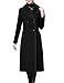 IDEALSANXUN Long Wool Coats for Women 2025 Fall Winter Fur Collar Double Breasted Trench Coat Peacoat Dressy Tweed Blazer Jackets(Black, L)