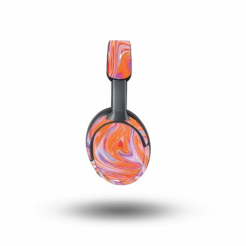 Image of MightySkins Glossy Glitter Skin Compatible with Bose QuietComfort Ultra - Orange Swirl | Protective, Durable High-Gloss Glitter Finish | Easy to Apply