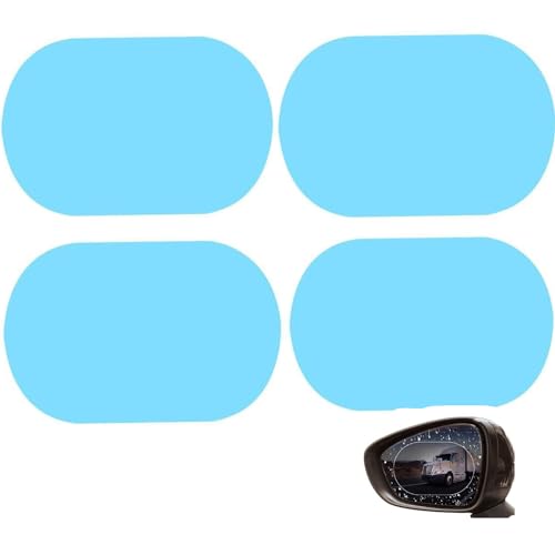 LiJuanWang Película de Espejo retrovisor de Coche,4PCS Película de Protectora de Coche Películas Protectora de Espejo Impermeable para Coches,Camiones,Furgonetas