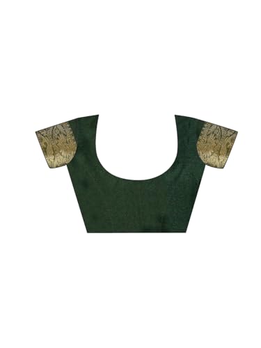 Image of Satrani Women's Organza Sequins Embroidery Jacquard Saree with Unstitched Blouse Piece