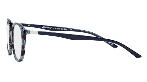 Image of SAV VK Couture Women's EVKB05 Blue Light Reading Glasses & Light Protection - Fashion Frame, Optical Spring Hinge Readers