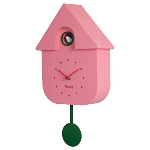 Fisura - Kuckucksuhr. Wanduhr. Original Geschenk Wanduhr. 3 AA-Batterien nicht enthalten. Maße: 21,5 x 8 x 41,5 cm. ABS-Kunststoff Cover