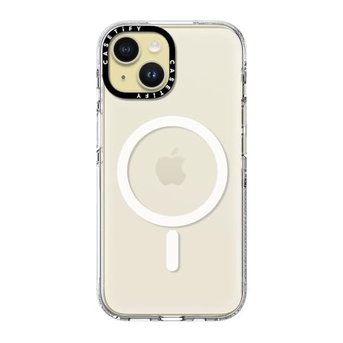 CASETiFY クリア MagSafe対応 iPhone 15 ケース [黄ばみにくい素材 / 2mからの落下試験をクリア / MagSafe に対応] - クリア
