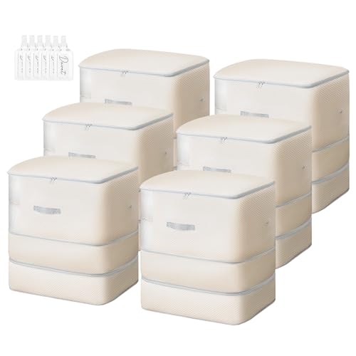 Easortm Comforter Storage Bag - 130L Large Capacity Blanket Storage