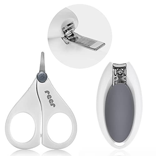 Reer BabyCare Nagelpflege-Set, Babynagelschere und Nagelknipser, weiß – Ansicht 2