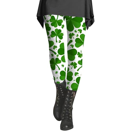 Leggings cálidos para mujer, invierno, San Patricio, pantalones deportivos de control tummy – Cintura alta de invierno cálidos pegajosos – 2024 moda baja de correr Push Up – Traje térmico, Ag., XL