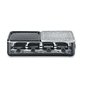 SEVERIN RG 2366, Raclette grill con pietra naturale e piastra grill, 8 padelline antiaderenti, regolatore in continuo temperatura, 1300 W