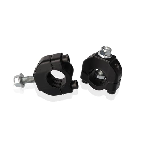 Riser guidon de 22mm noir avec pinces fixation rehausseurs moto