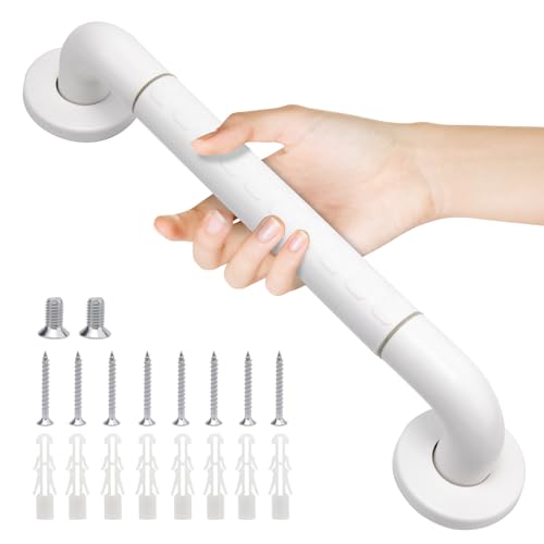 HAIMAYEE Asa de Seguridad Para Baño con Agarre Antideslizante y Círculos Luminosos de Seguridad,Inodoro,Ducha,Toallero,Ayuda Escaleras para Personas Mayores y Niños 40cm