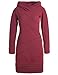 Produktbild Vishes - Alternative Bekleidung - Langärmliges Patchwork Hoodie Eco Fleecekleid mit Daumenlöchern dunkelrot 40