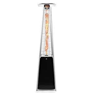 Thermo Tiki Outdoor Propane Patio Heater – Commercial LP Gas Porch & Deck Heater – Black