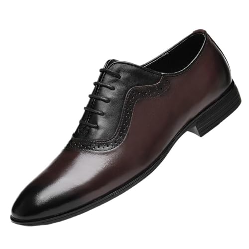 Classic Handmade Men's Leather Oxford Shoes Lace Up and Slip-On Non-Slip Office Dress Shoes