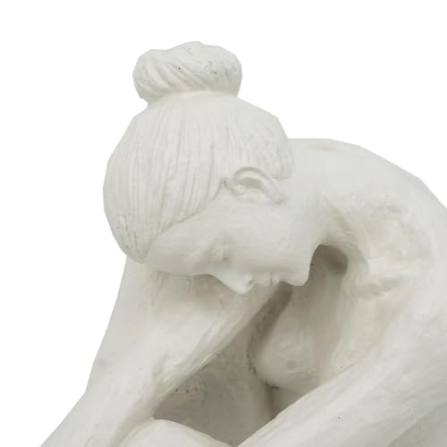 Estatua de Mujer en Resina de 9 Pulgadas Blanca Minimalista miniatura 5