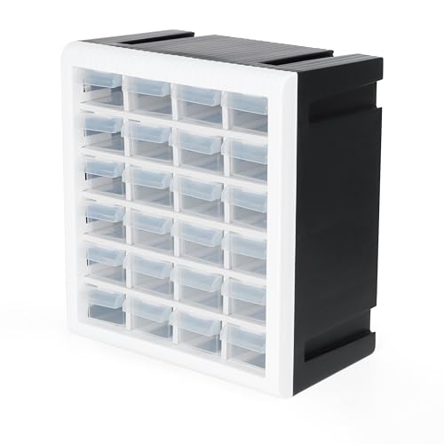 Gonice Craft Cabinet Organizer 24 Drawer Plastic Parts Cabinet Tool Storage Box for Screws Nuts and Small Parts