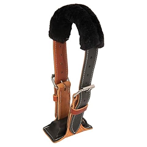 Professional's Choice The Dare Cribbing Control Collar | Unique Patented Throat Design Keeps Collar in Place | Controls Cribbers | Black Leather Cover