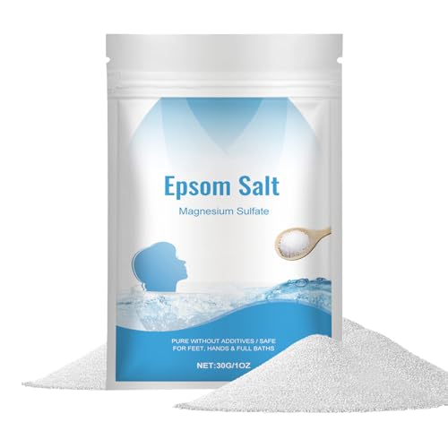 Sal De Baño De Epsom, Con Experiencia Relajante De Spa, 30G, Sal De Sulfato De Magnesio, Baño Limpiador Corporal, Ayuda A Limpiar Y Suavizar La Piel, Para Mujeres, Hombres Y Adultos
