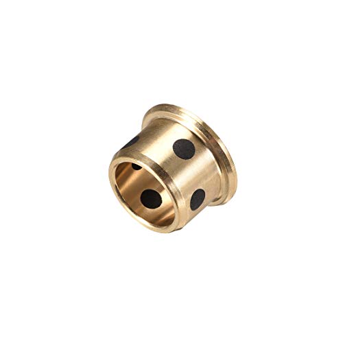 Uxcell Flange Sleeve Bearing 10Mm Bore X 13Mm Od X 10Mm Length X 16Mm Flange Dia. X 1.5Mm Flange Thickness Cast Brass Bushings 2Pcs Self-Lubricating For Precision Industrial Equipment #TOP1
