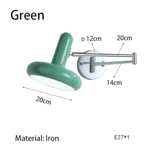Lámpara de cabecero orientable y deslizable en color verde para dormitorio 3