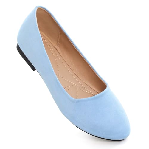 Image of Dear Time Women's Flats Comfortable Slip On Ballet Flats Soft Solid Casual Shoes