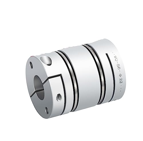 Rigid coupling,Stainless steel rigid coupling 1pcs D34L45 Aluminum Alloy Double Diaphragm Coupling Elastic Connector Ball Screw Step Motor Encoder Computer(10x15)