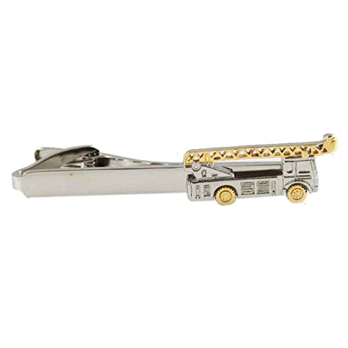 Procuffs Fire Truck Firemen Rescue Tie Clip Blk Wedding Bar Clasp