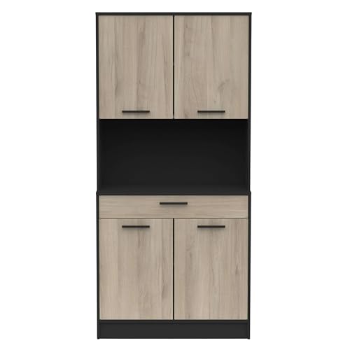 Demeyere Meuble Buffet de Cuisine Napoli Couleur chêne Kronberg et Noir Mat 84 x 177 x 40 cm 5 Demeyere Meuble Buffet De Cuisine Napoli Couleur Chêne Kronberg Et Noir Mat 84 X 177 X 40 Cm