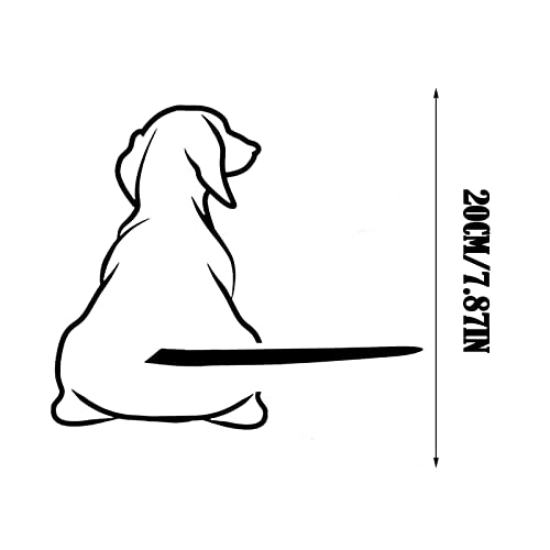 ZXCVWWE Lustiger Hunde-Aufkleber für Pkw-Heckscheibe und Heckscheibenwischer, wackelnder Schwanz, reflektierender Vinyl- Auto-Aufkleber