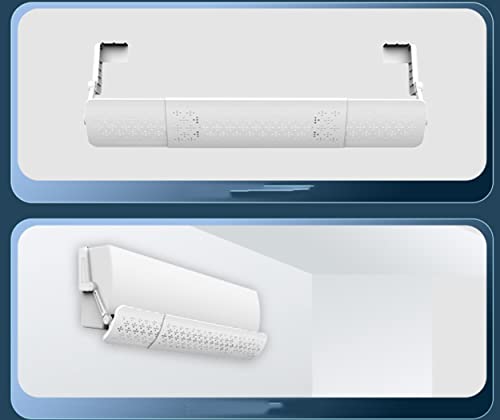 Fbite Anti-Fingerprint Paste Air Conditioning Deflector Retractable Up To 110Cm No Drilling Air Conditioning Windshield White #TOP6
